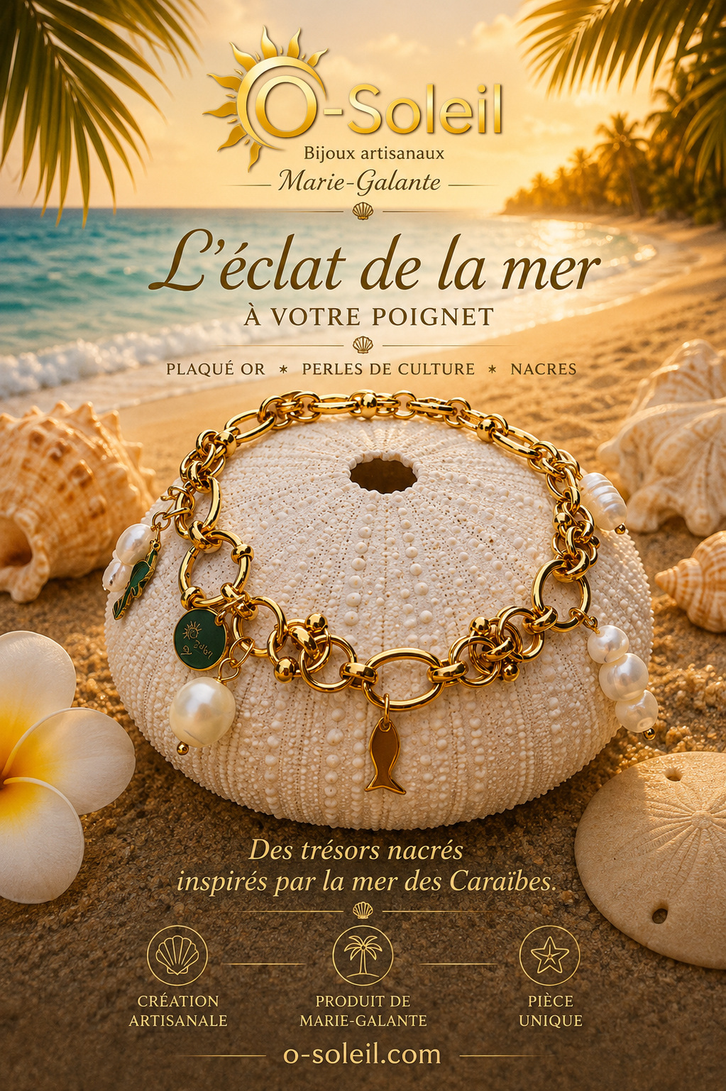 Œuvre présentée 1 — O-Soleil — atelier de bijoux à Marie-Galante